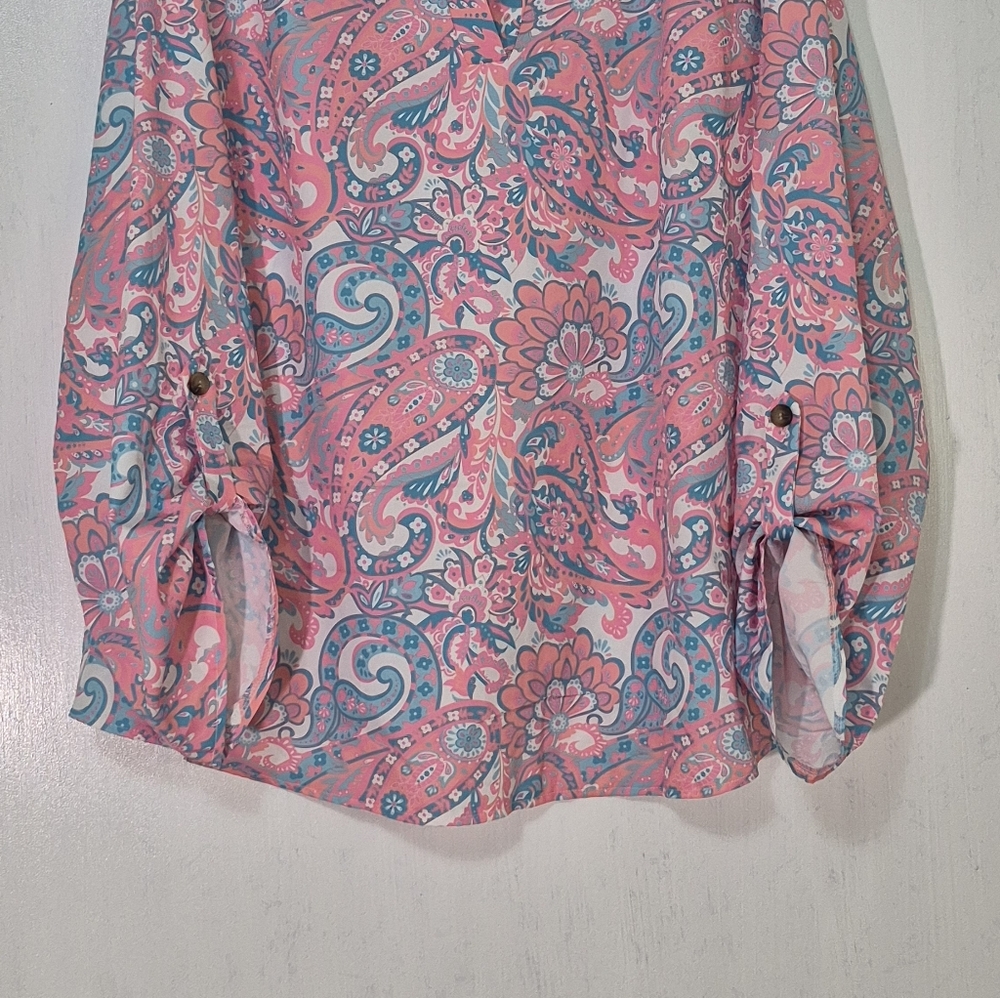 Floral Paisley Women's Top SIZE 4X - Picture 9 of 9